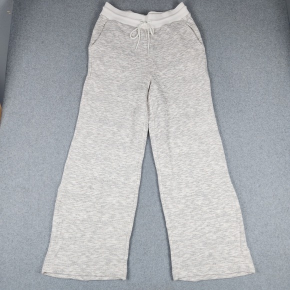 Lou & Grey Pants - Lou & Grey Pants Womens Medium Gray Lounge Classic Fit Wide Leg Drawstring Waist